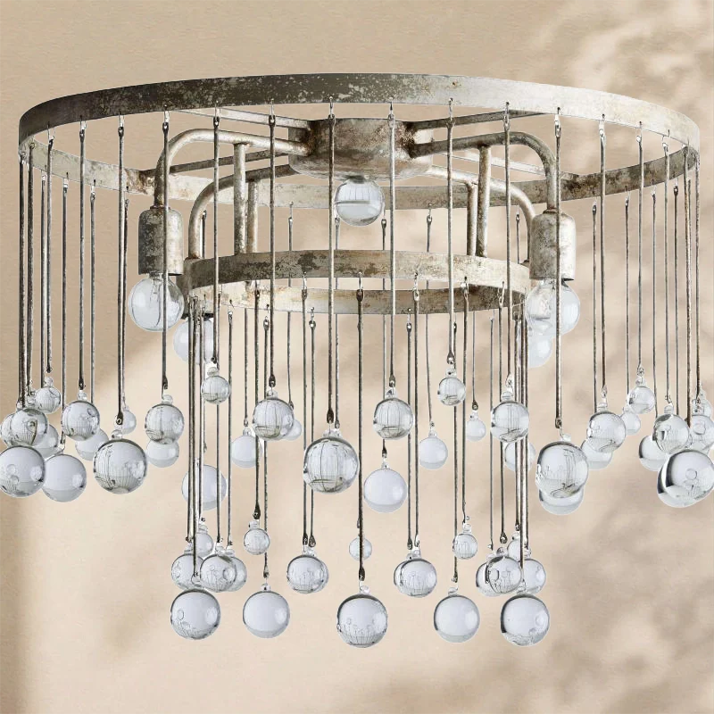 Virelle Crystal Ball Flushmount Lamp