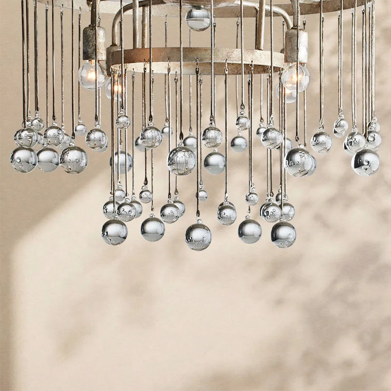 Virelle Crystal Ball Flushmount Lamp