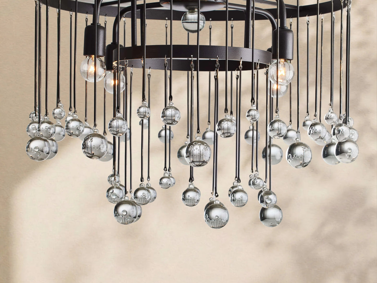 Virelle Crystal Ball Flushmount Lamp