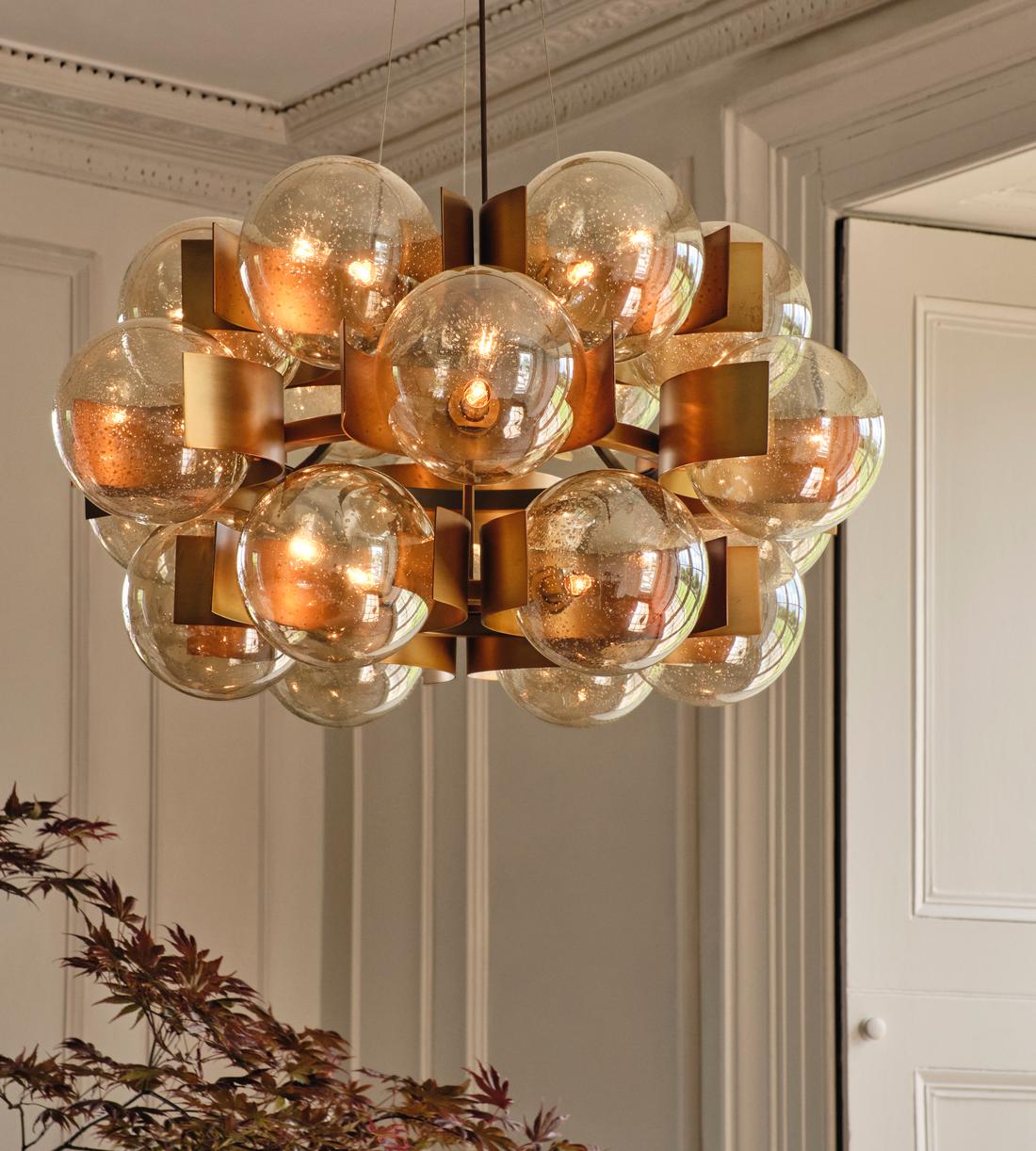 Allis Glass Chandelier, Large