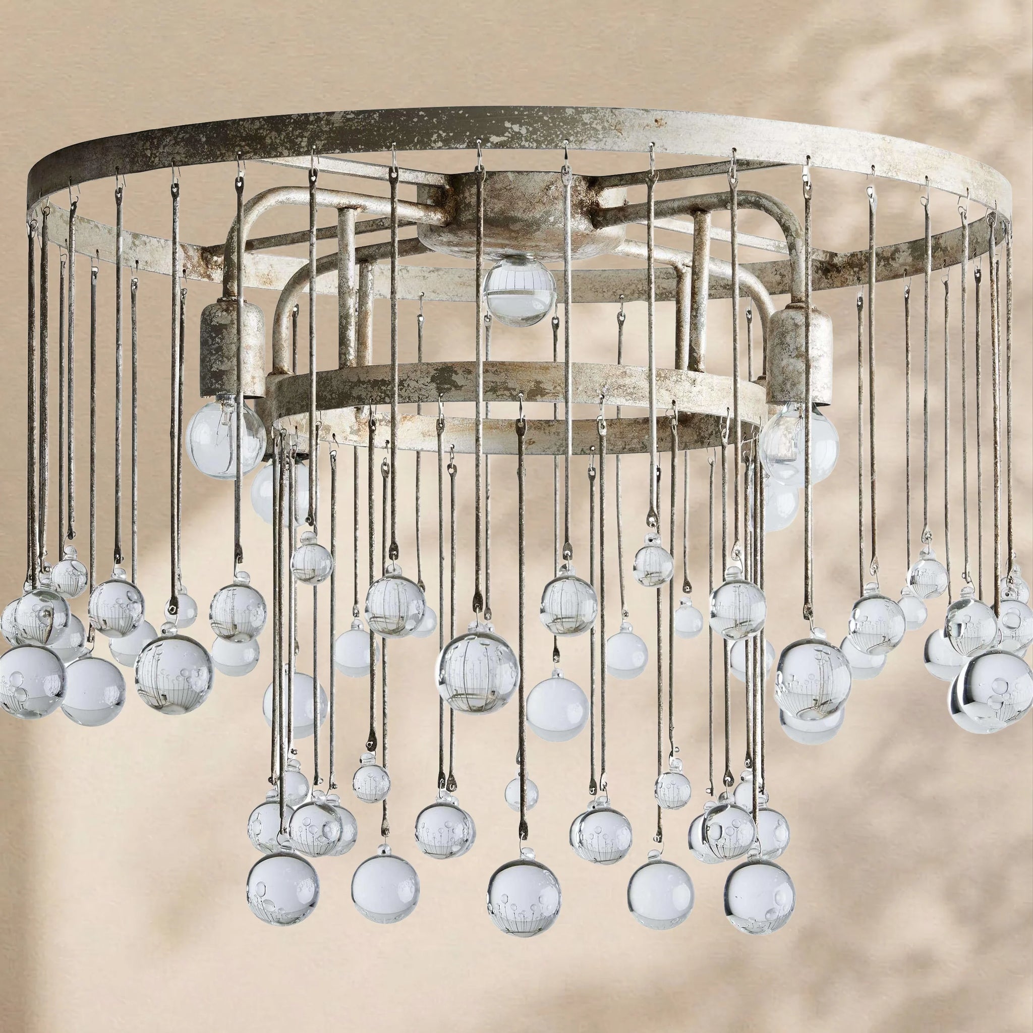 Virelle Crystal Ball Flushmount Lamp