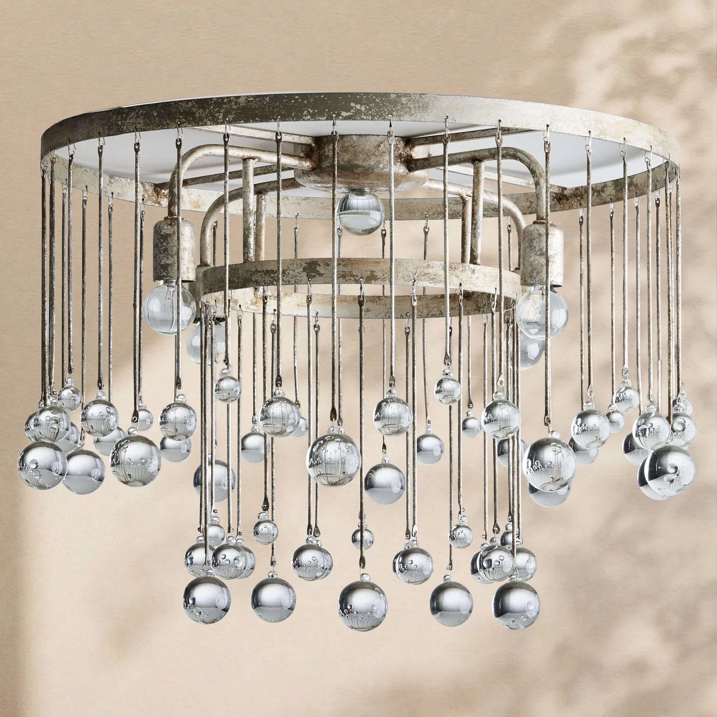 Virelle Crystal Ball Flushmount Lamp