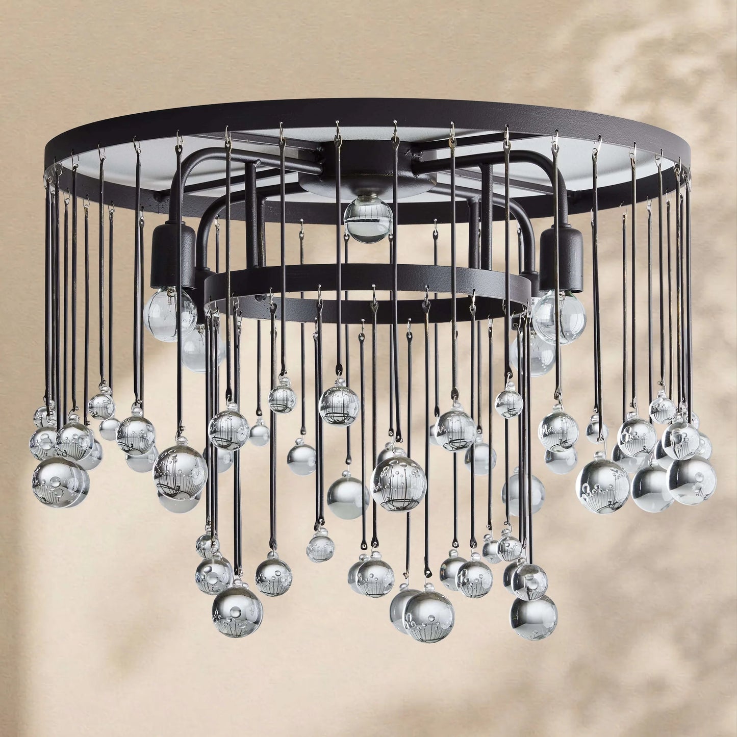 Virelle Crystal Ball Flushmount Lamp
