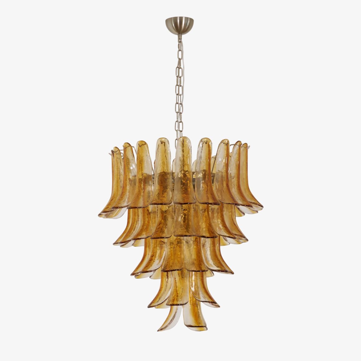 Glass Amber Lily Chandelier