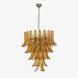 Glass Amber Lily Chandelier