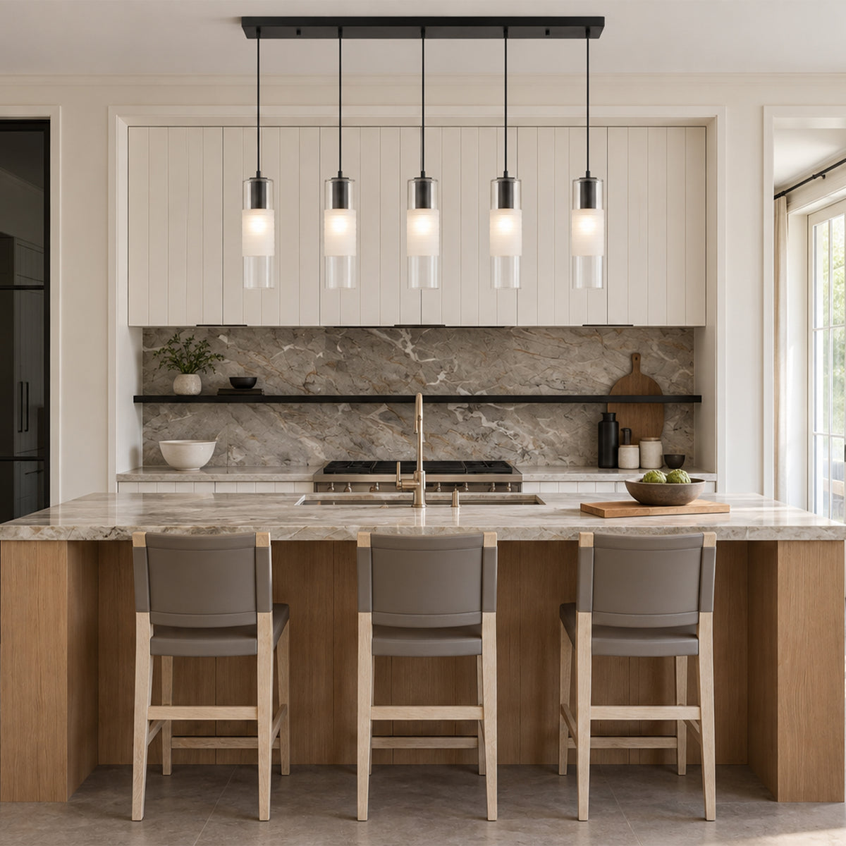 Leton 5 Light 42" Wide Linear Chandelier