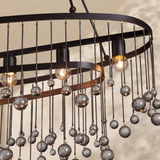 Virelle Crystal Ball Oval Chandelier 7 Lights