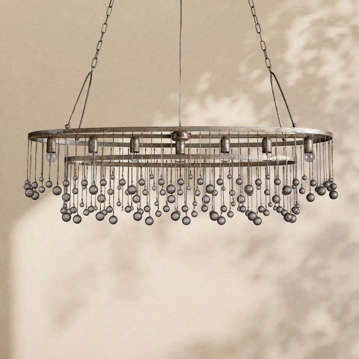 Virelle Crystal Ball Oval Chandelier 7 Lights