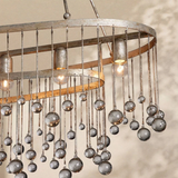 Virelle Crystal Ball Oval Chandelier 7 Lights