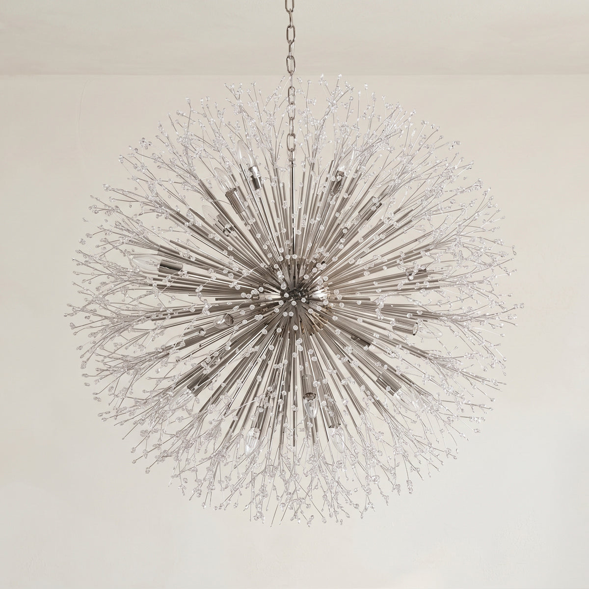 Dandelion 43" Round Chandelier in Silver