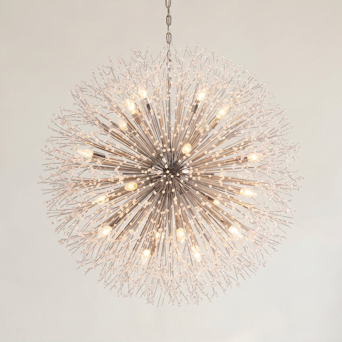 Dandelion 43" Round Chandelier in Silver