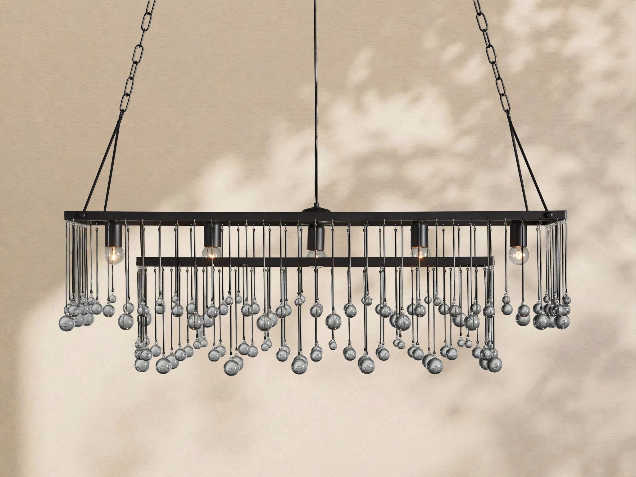 Virelle Crystal Ball  Rectangular Chandelier 47'' 60''