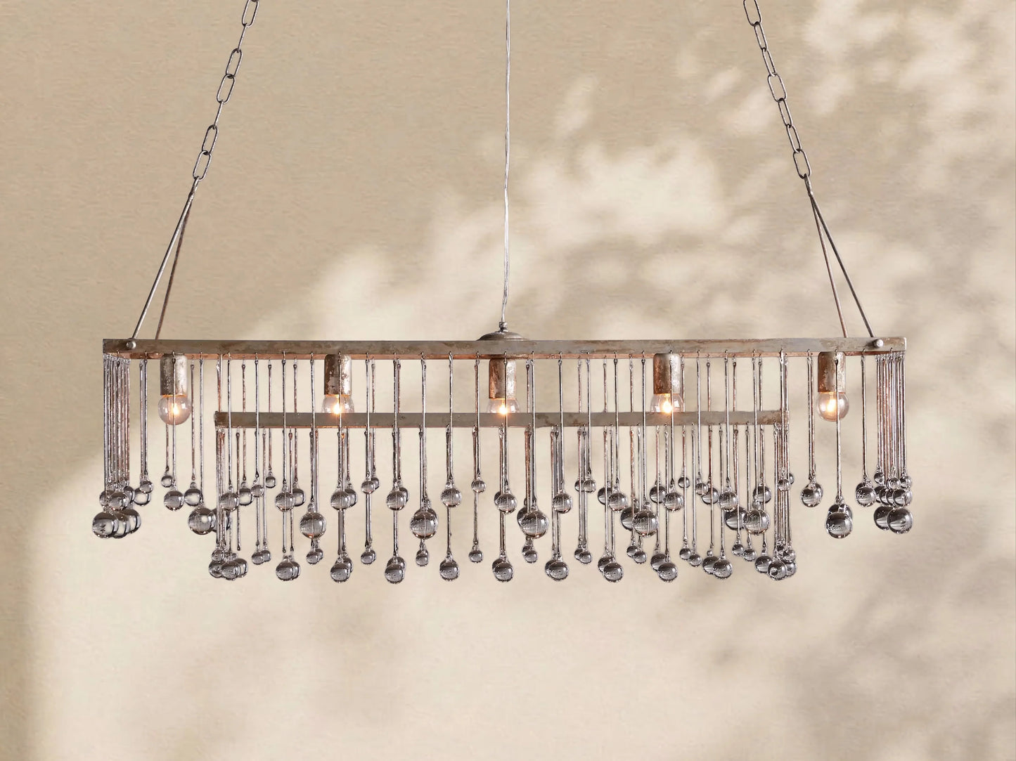 Virelle Crystal Ball  Rectangular Chandelier 47'' 60''