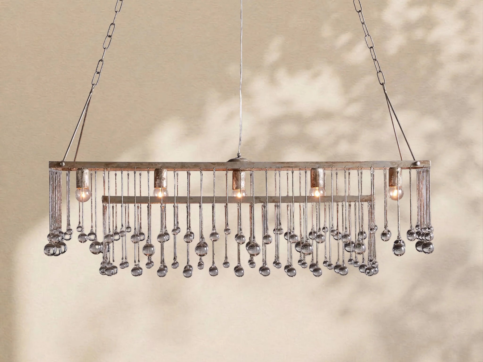 Virelle Crystal Ball  Rectangular Chandelier 47'' 60''