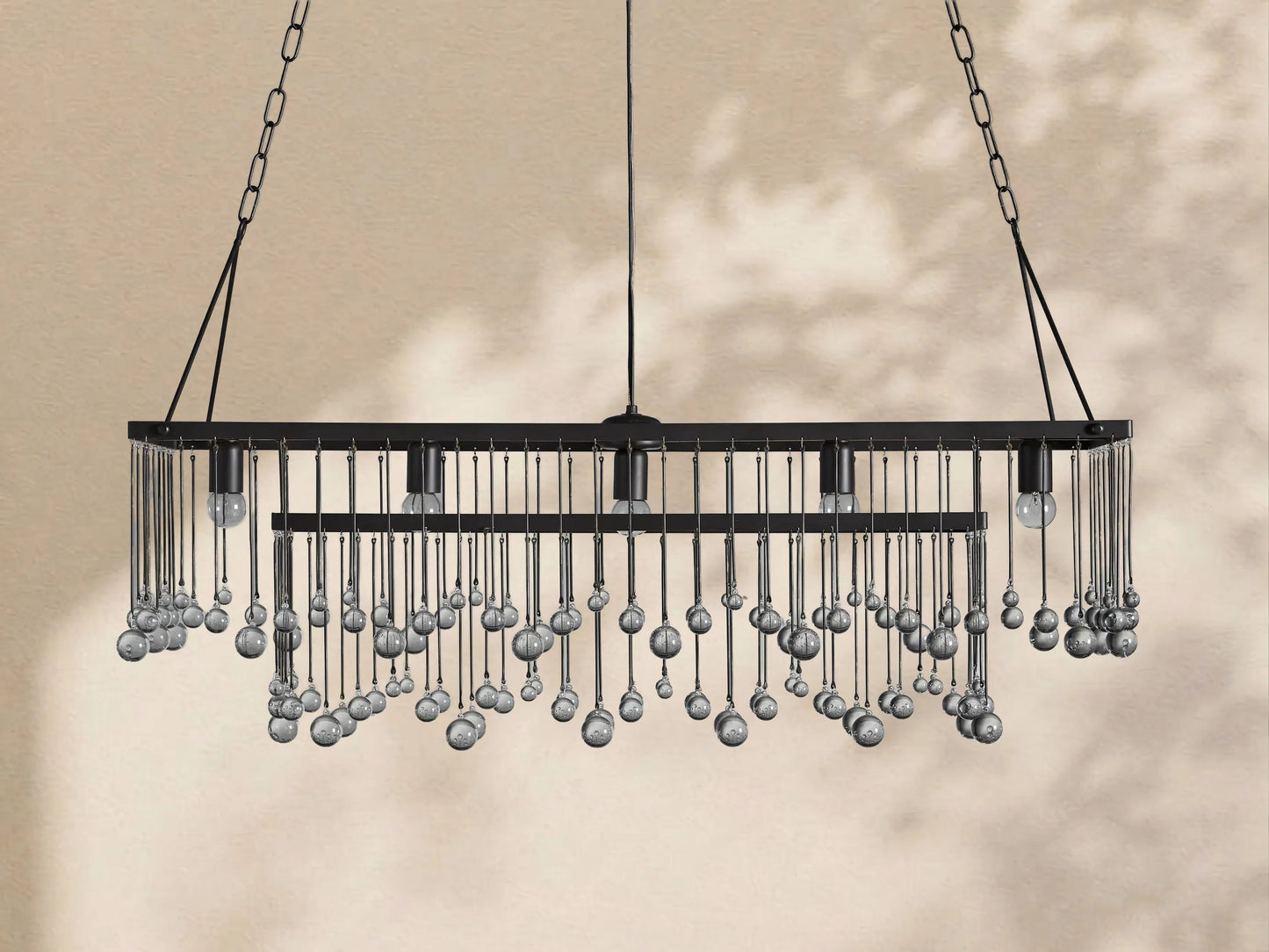 Virelle Crystal Ball  Rectangular Chandelier 47'' 60''