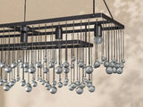 Virelle Crystal Ball  Rectangular Chandelier 47'' 60''