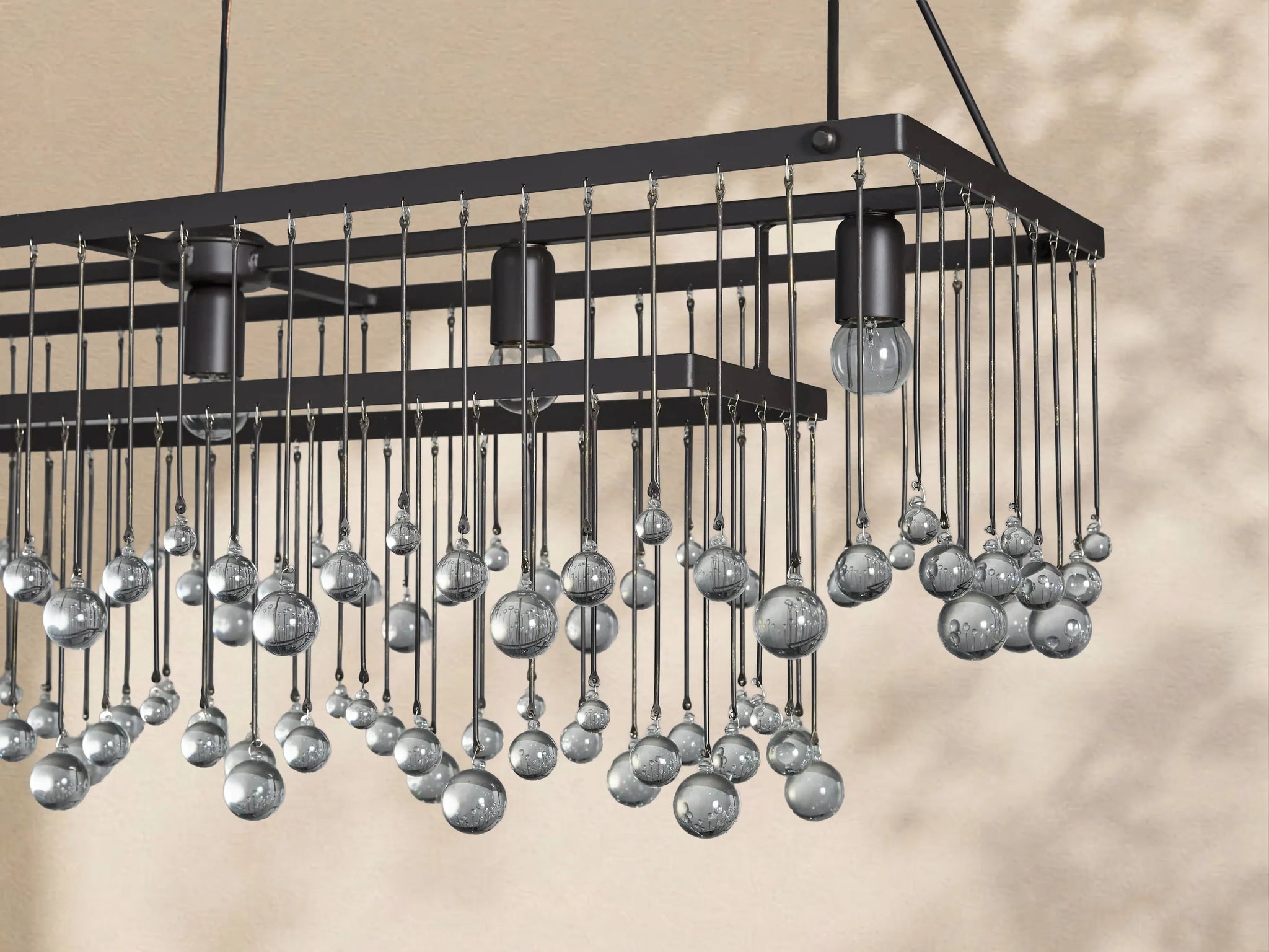Virelle Crystal Ball  Rectangular Chandelier 47'' 60''