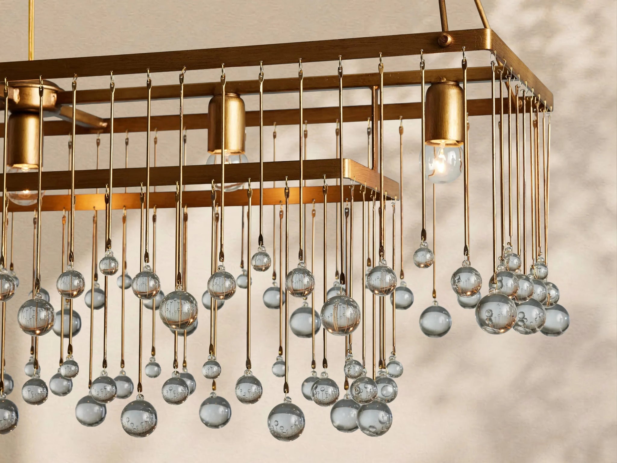 Virelle Crystal Ball  Rectangular Chandelier 47'' 60''