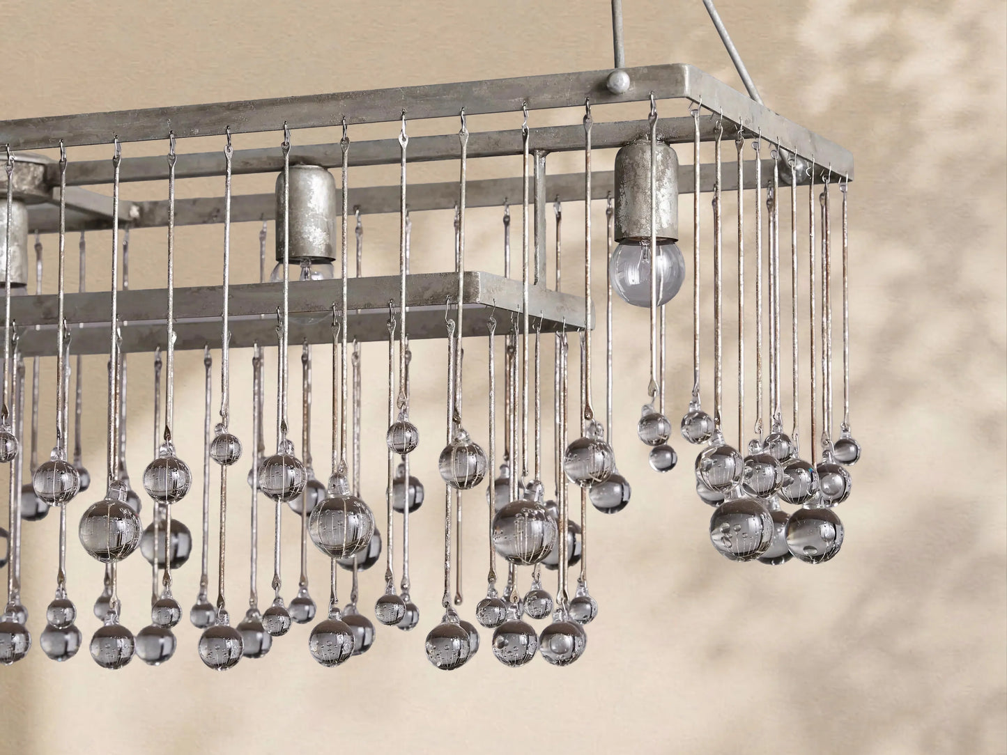 Virelle Crystal Ball  Rectangular Chandelier 47'' 60''