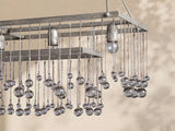 Virelle Crystal Ball  Rectangular Chandelier 47'' 60''