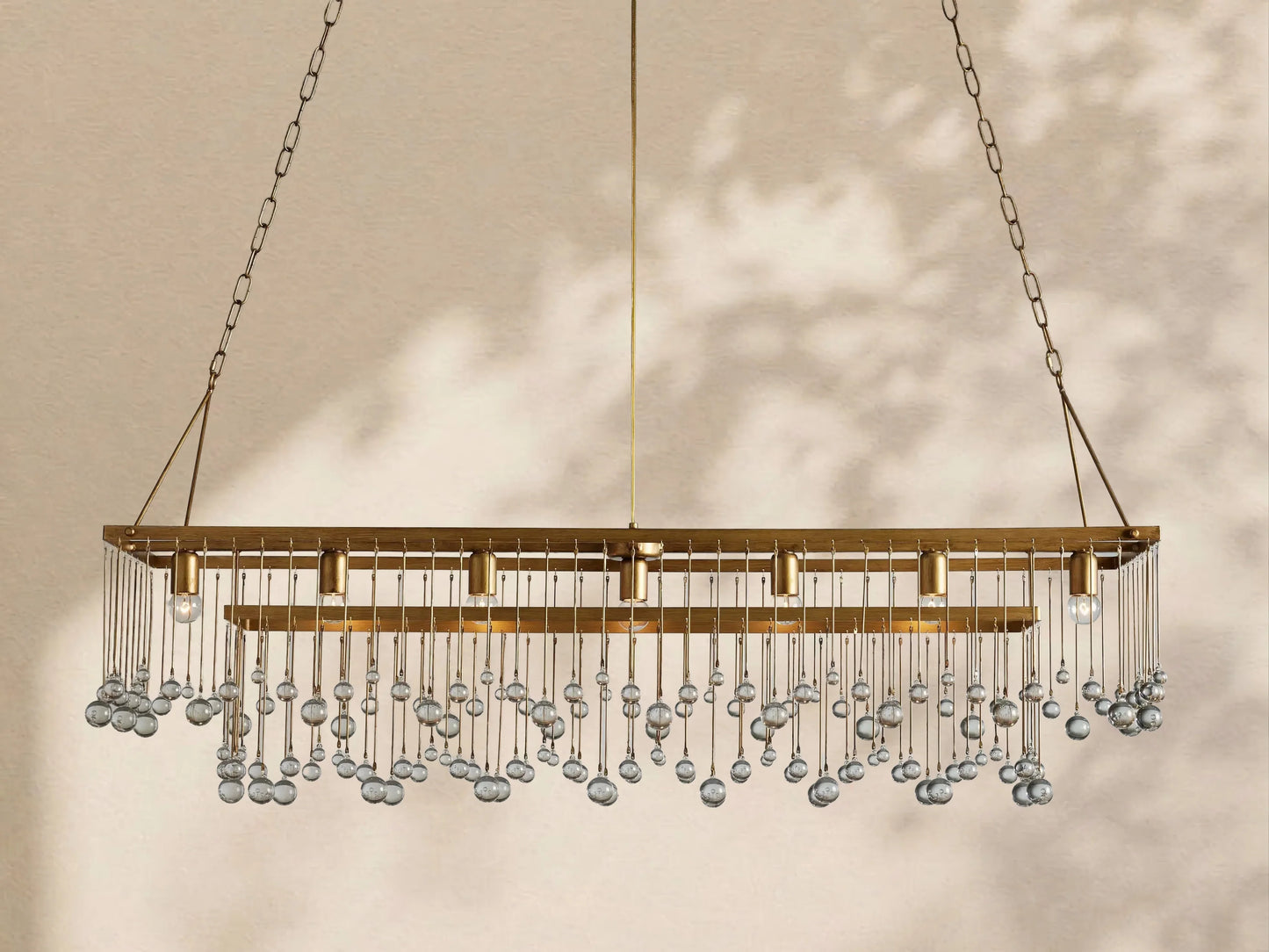 Virelle Crystal Ball  Rectangular Chandelier 47'' 60''