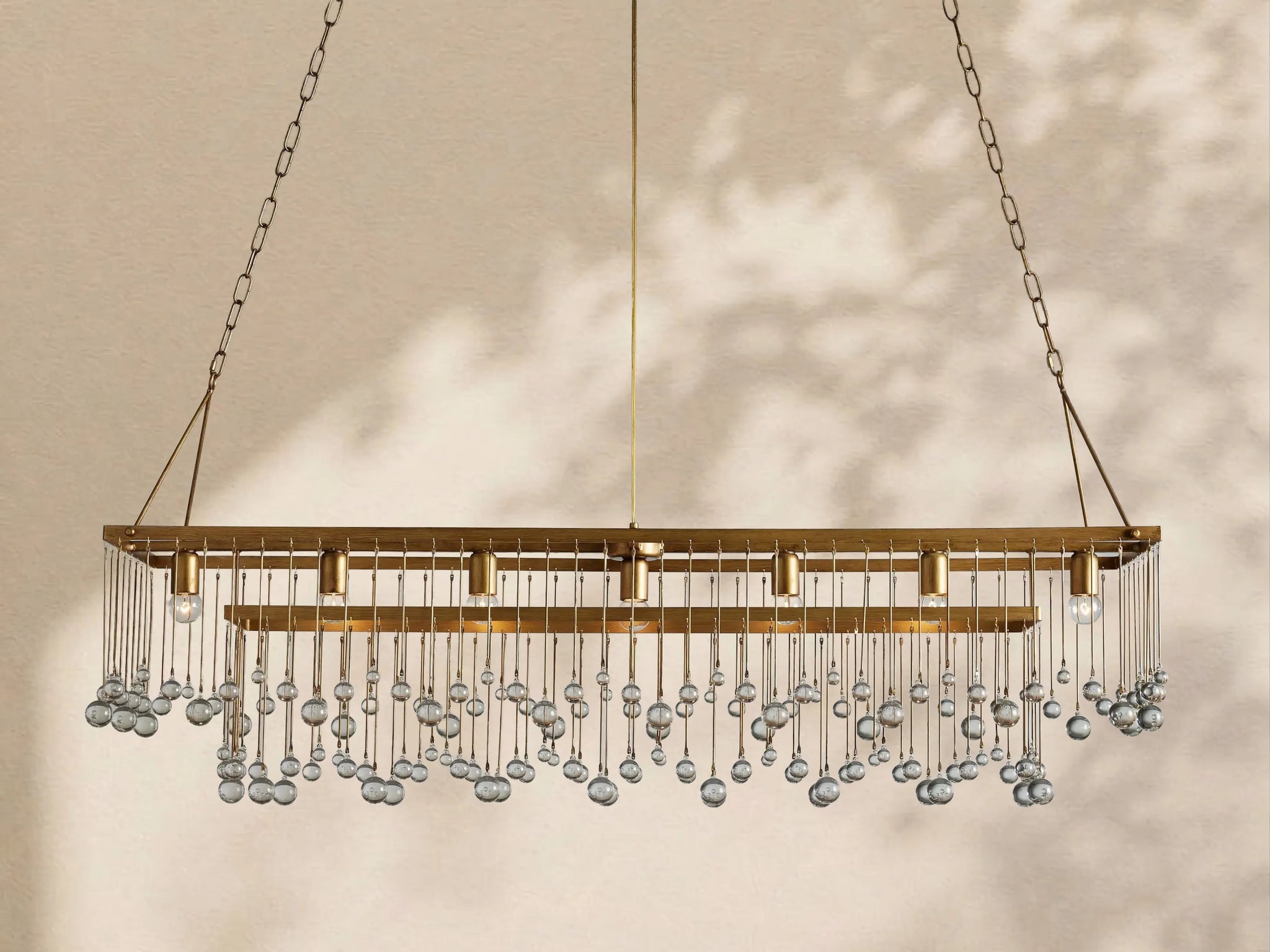 Virelle Crystal Ball  Rectangular Chandelier 47'' 60''