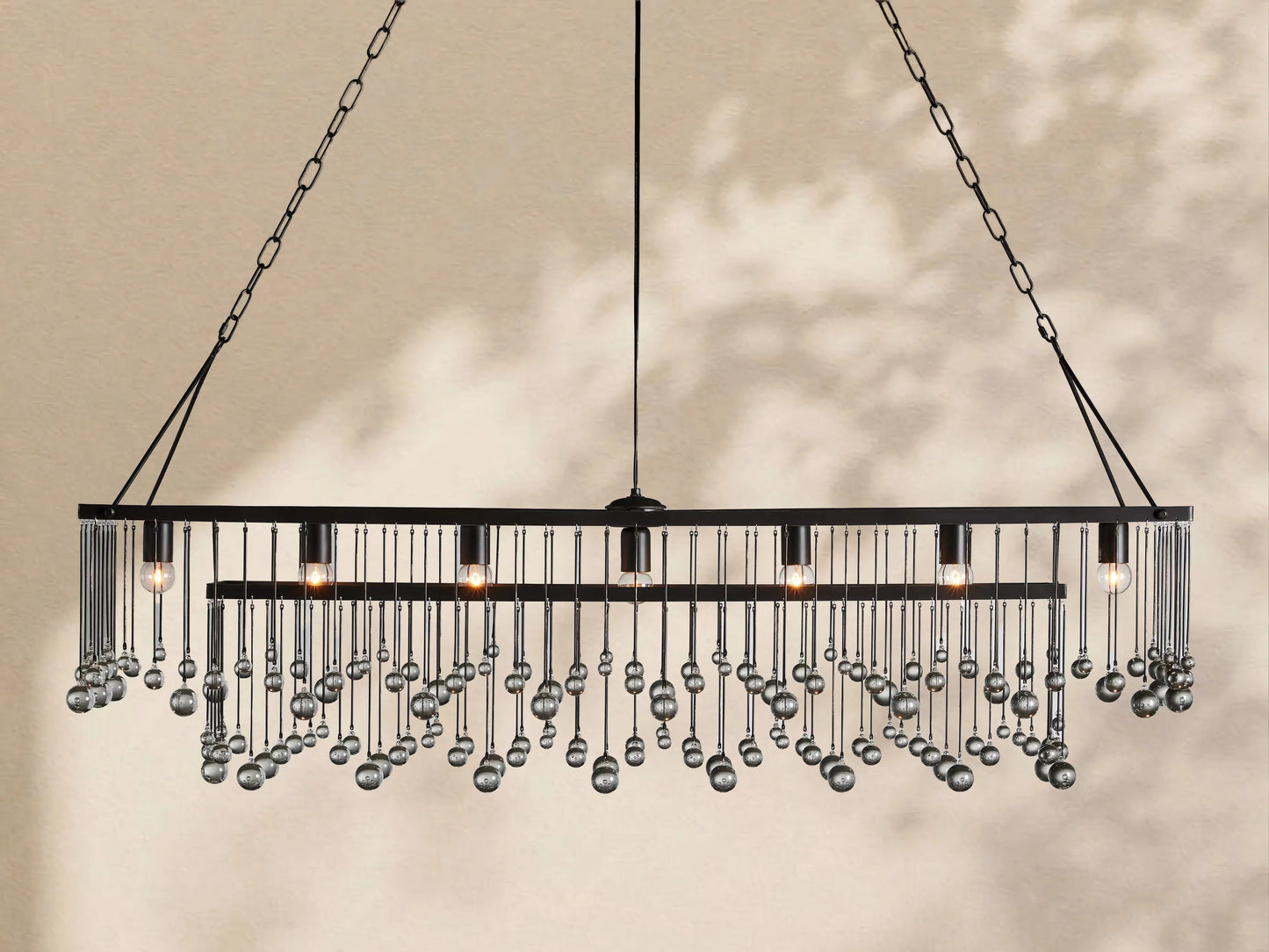 Virelle Crystal Ball  Rectangular Chandelier 47'' 60''