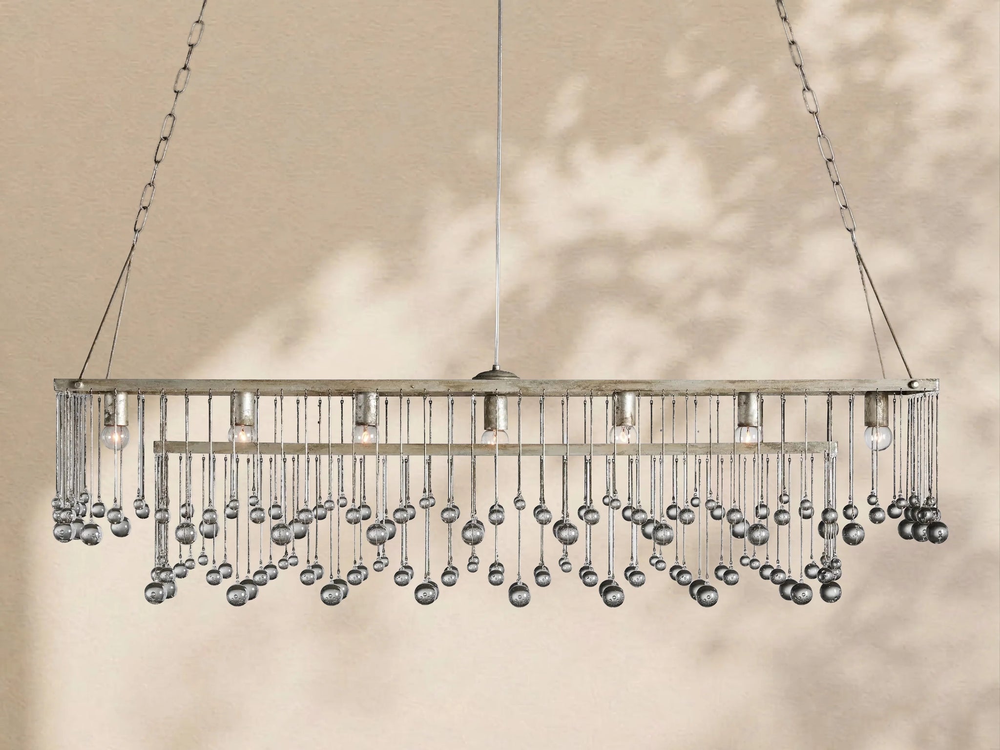 Virelle Crystal Ball  Rectangular Chandelier 47'' 60''