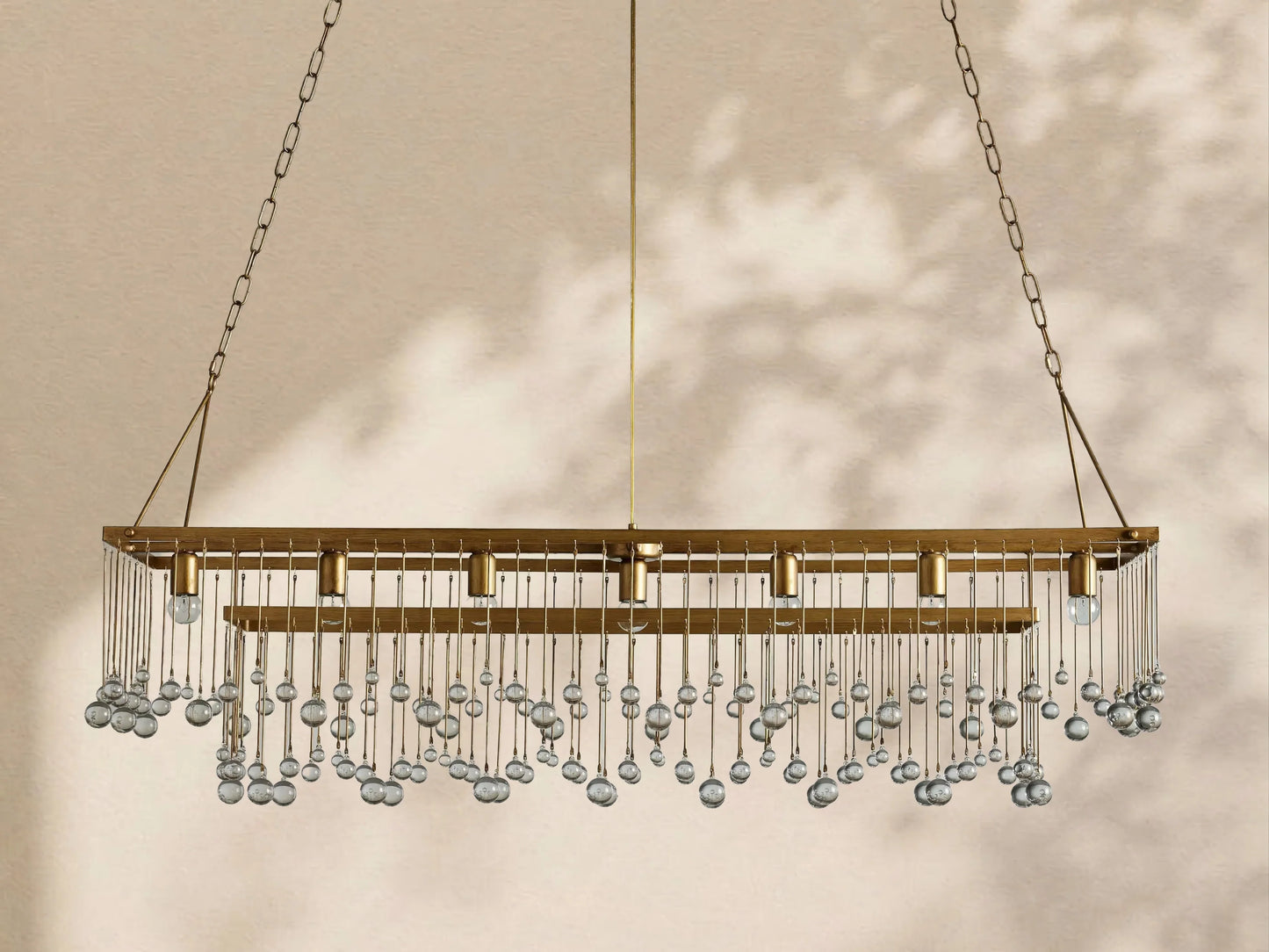 Virelle Crystal Ball  Rectangular Chandelier 47'' 60''