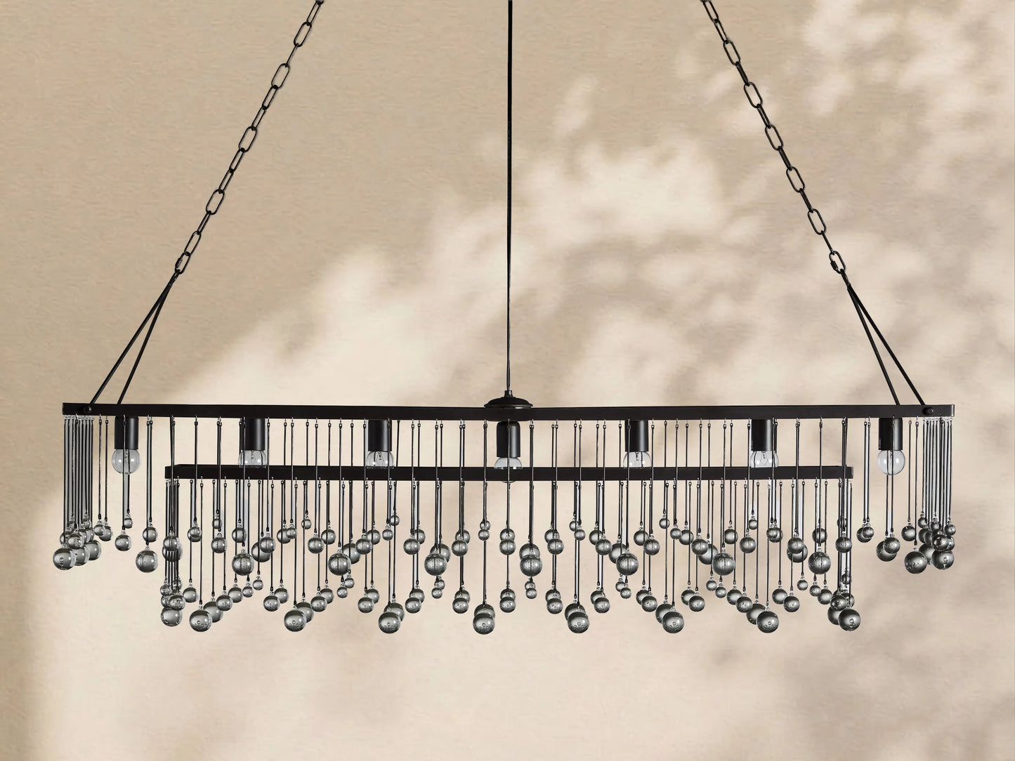 Virelle Crystal Ball  Rectangular Chandelier 47'' 60''