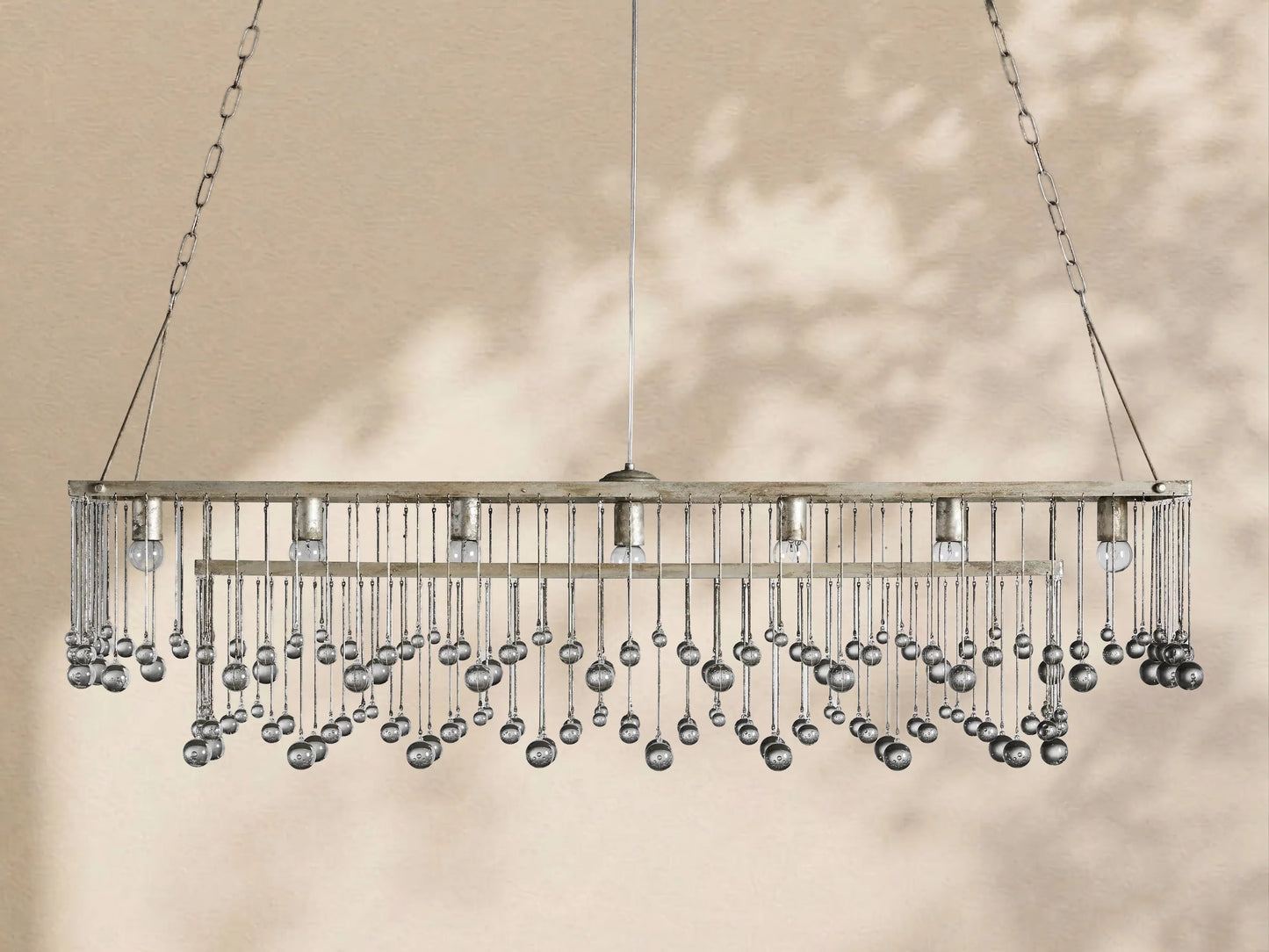 Virelle Crystal Ball  Rectangular Chandelier 47'' 60''