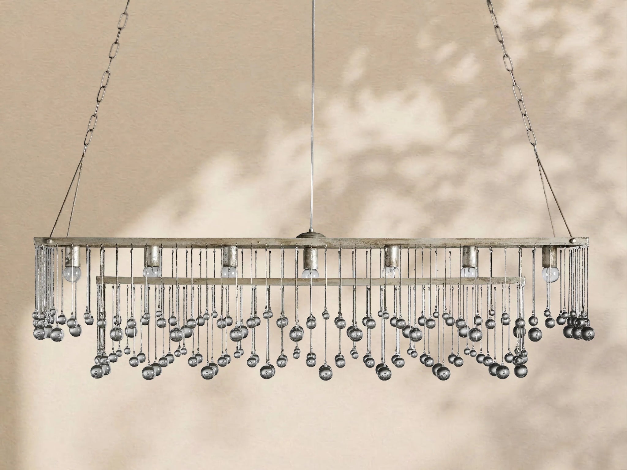 Virelle Crystal Ball  Rectangular Chandelier 47'' 60''