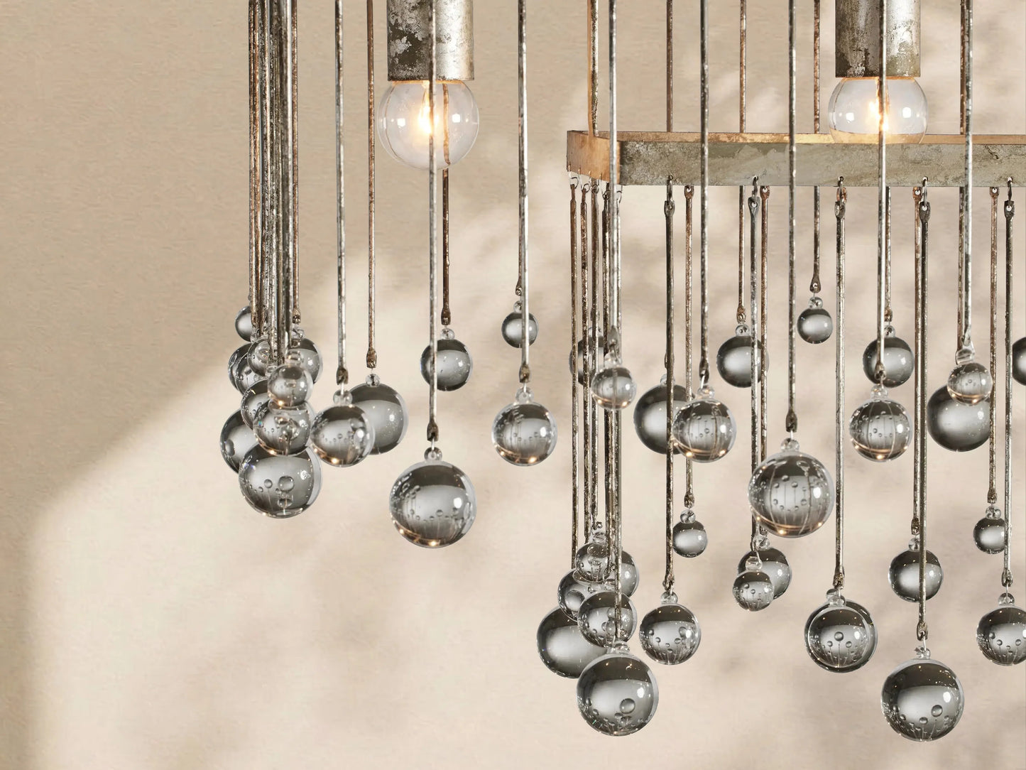 Virelle Crystal Ball  Rectangular Chandelier 47'' 60''