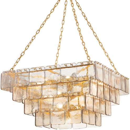 Regal Glass Chandelier 36"