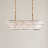 Ghiaccio Oval Chandelier 54"W 65"W