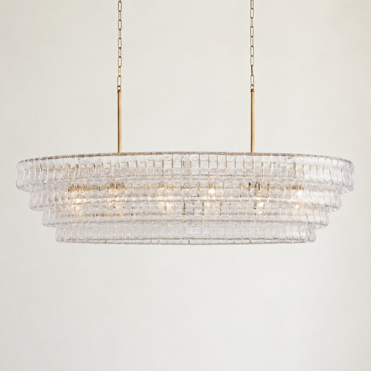 Ghiaccio Oval Chandelier 54"W 65"W