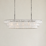 Ghiaccio Oval Chandelier 54"W 65"W