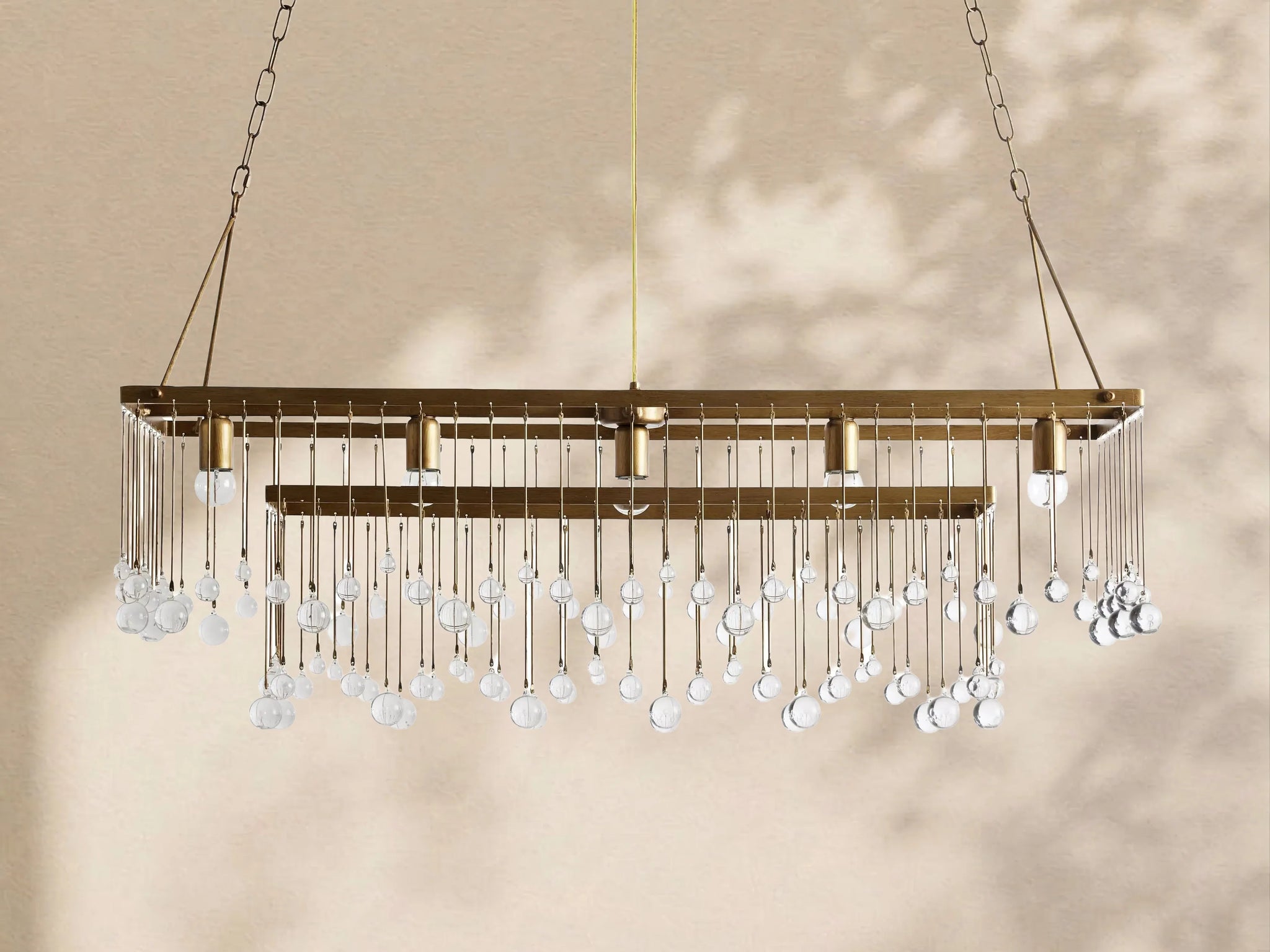 Virelle Crystal Ball  Rectangular Chandelier 47'' 60''