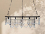Virelle Crystal Ball  Rectangular Chandelier 47'' 60''