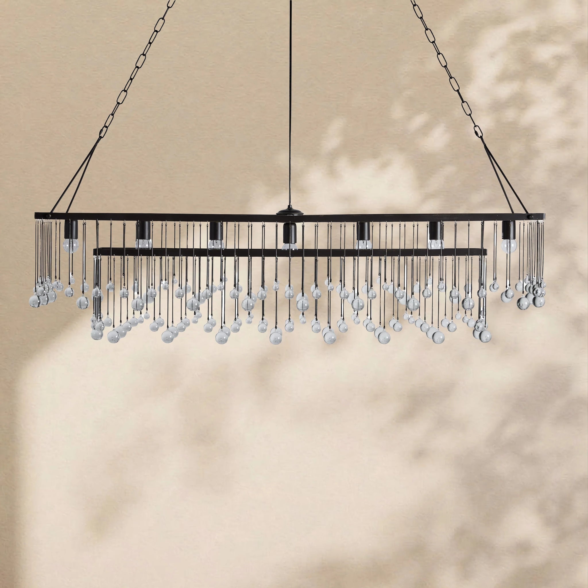 Virelle Crystal Ball  Rectangular Chandelier 47'' 60''