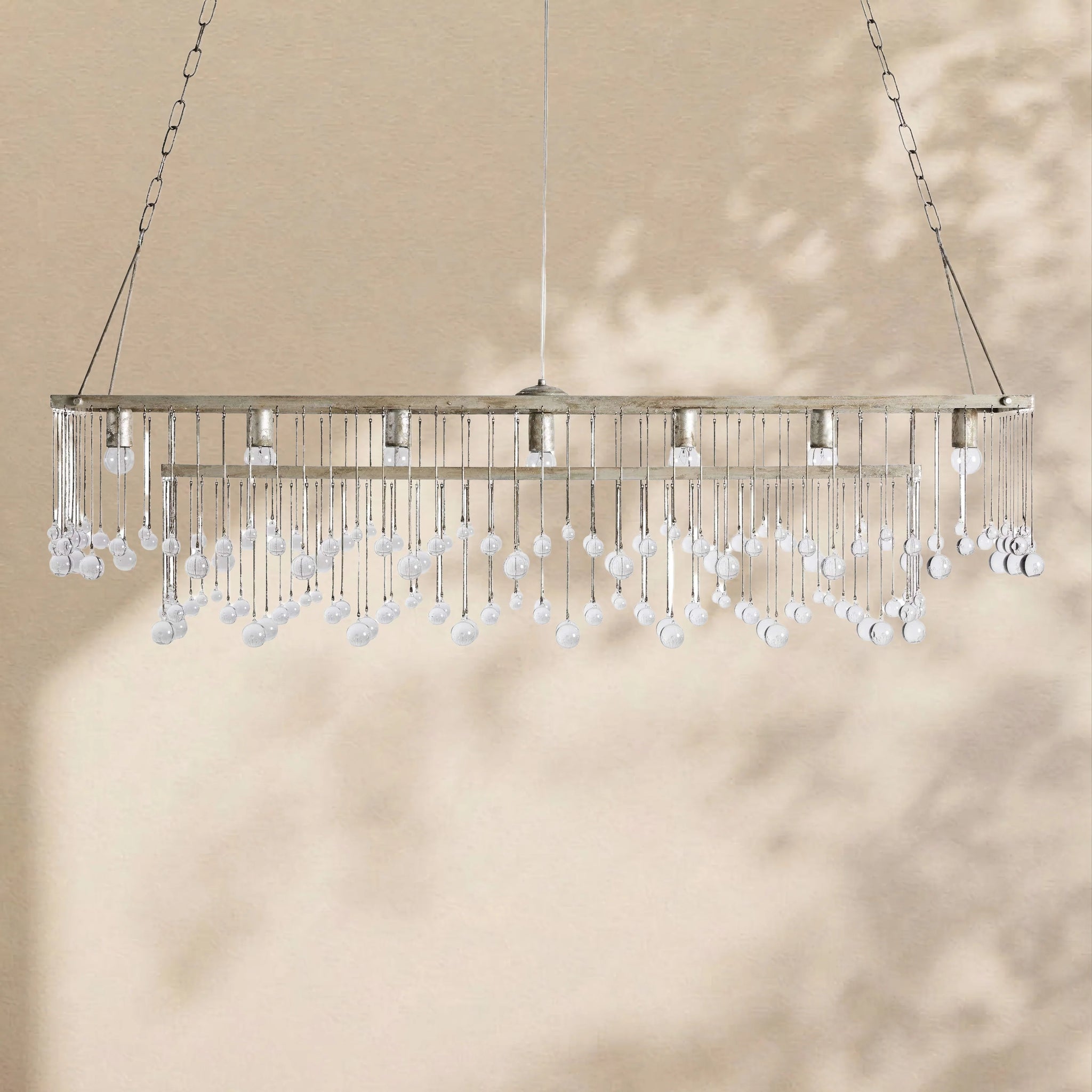 Virelle Crystal Ball  Rectangular Chandelier 47'' 60''
