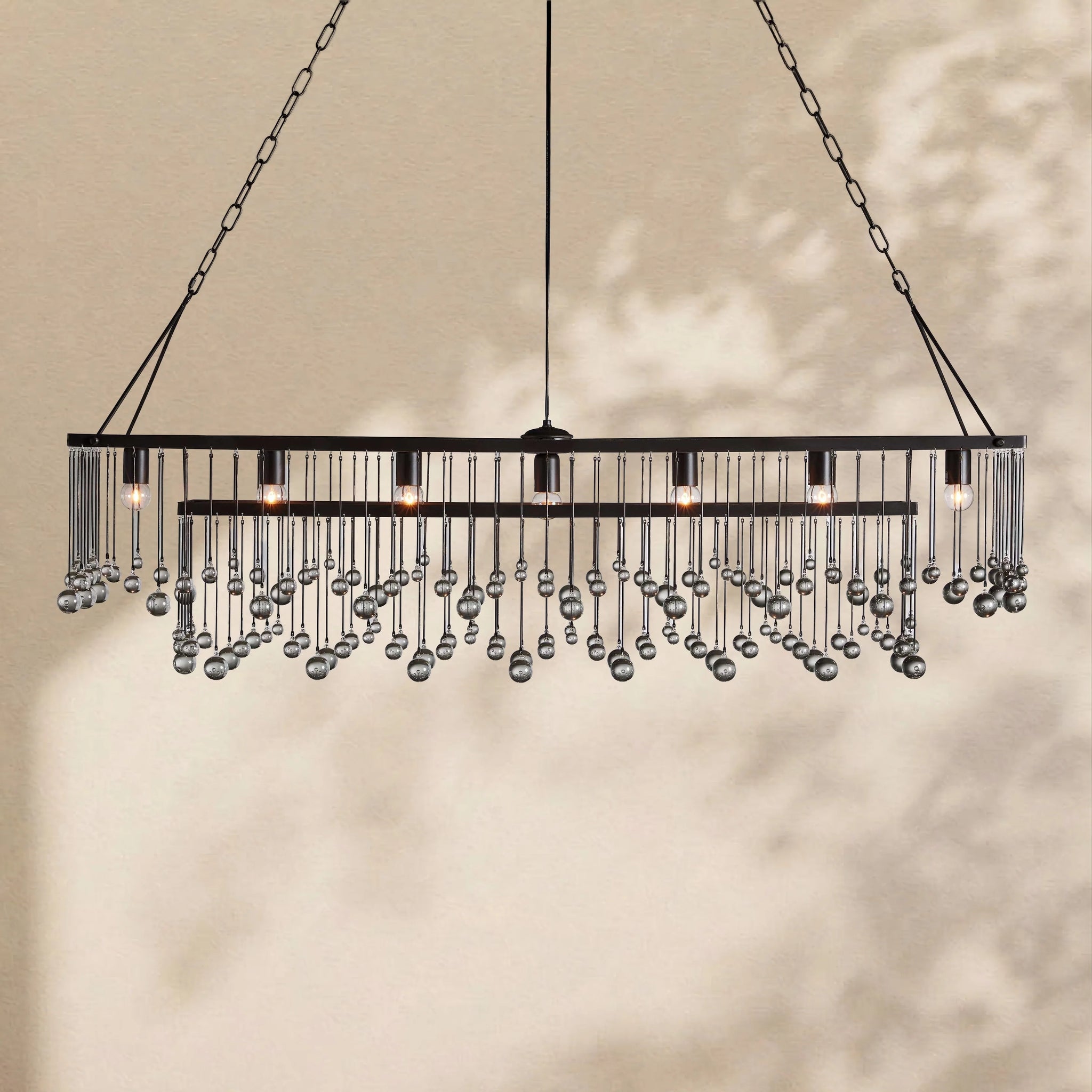 Virelle Crystal Ball  Rectangular Chandelier 47'' 60''