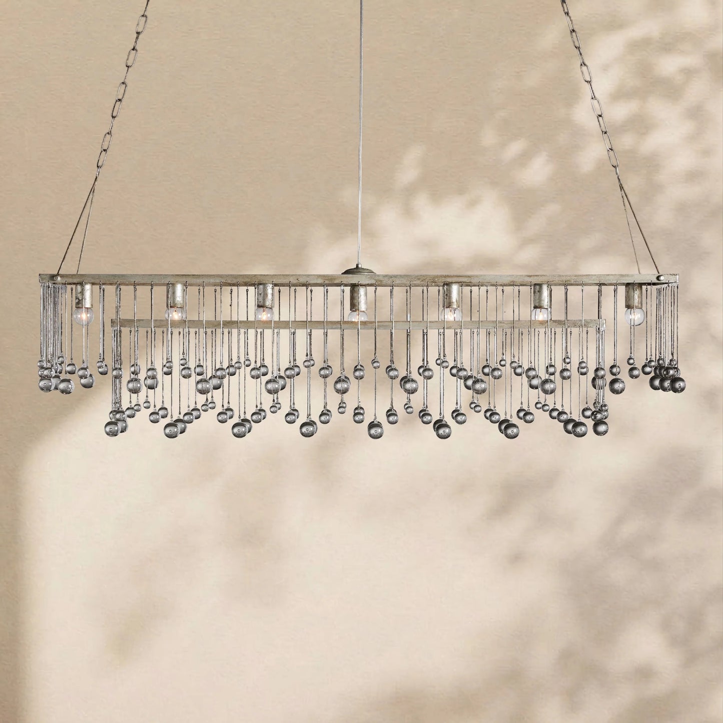 Virelle Crystal Ball  Rectangular Chandelier 47'' 60''