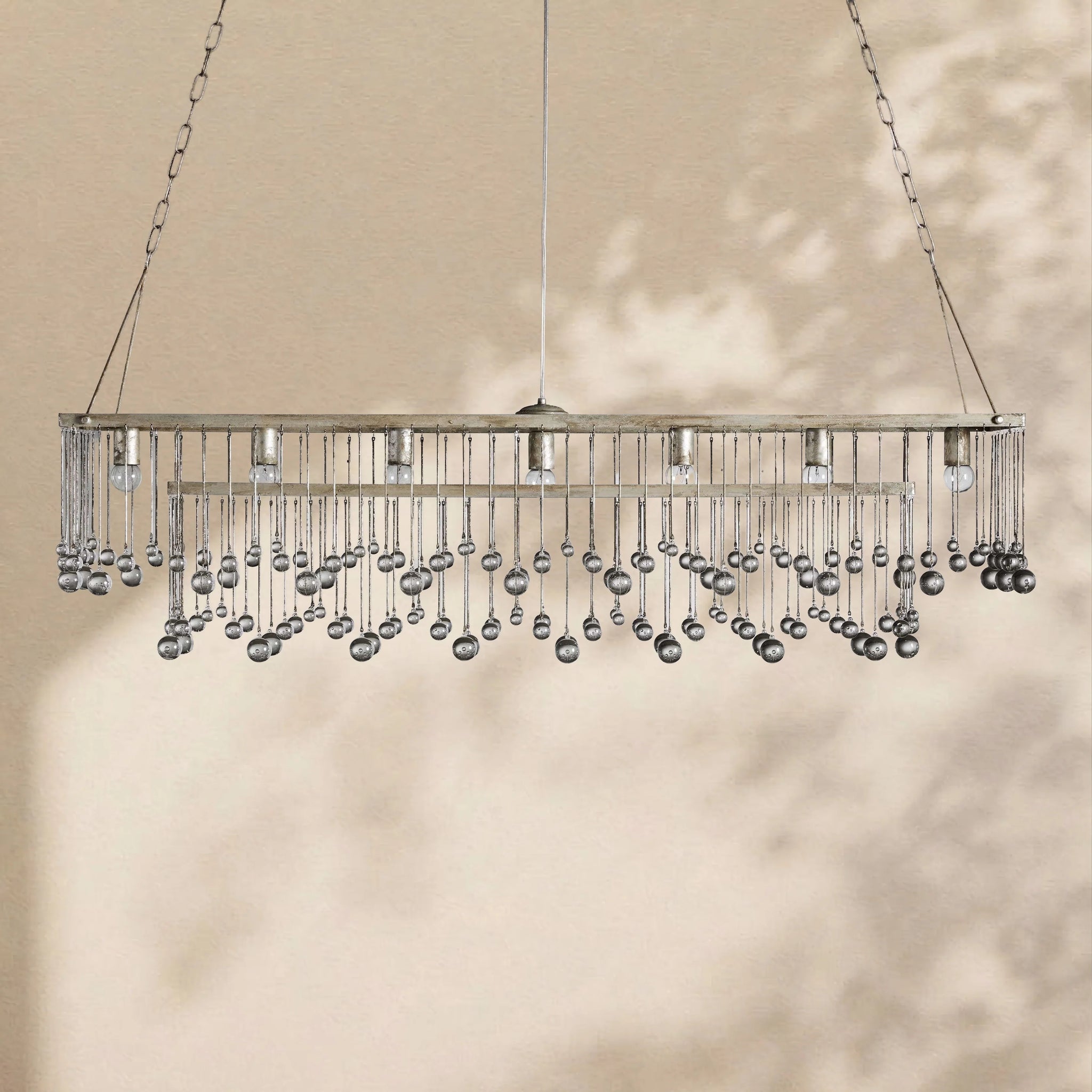 Virelle Crystal Ball  Rectangular Chandelier 47'' 60''