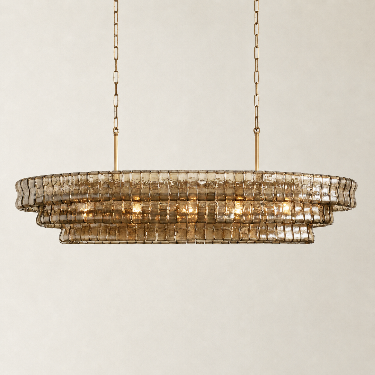 Ghiaccio Oval Chandelier 54"W 65"W