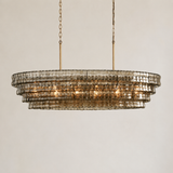 Ghiaccio Oval Chandelier 54"W 65"W