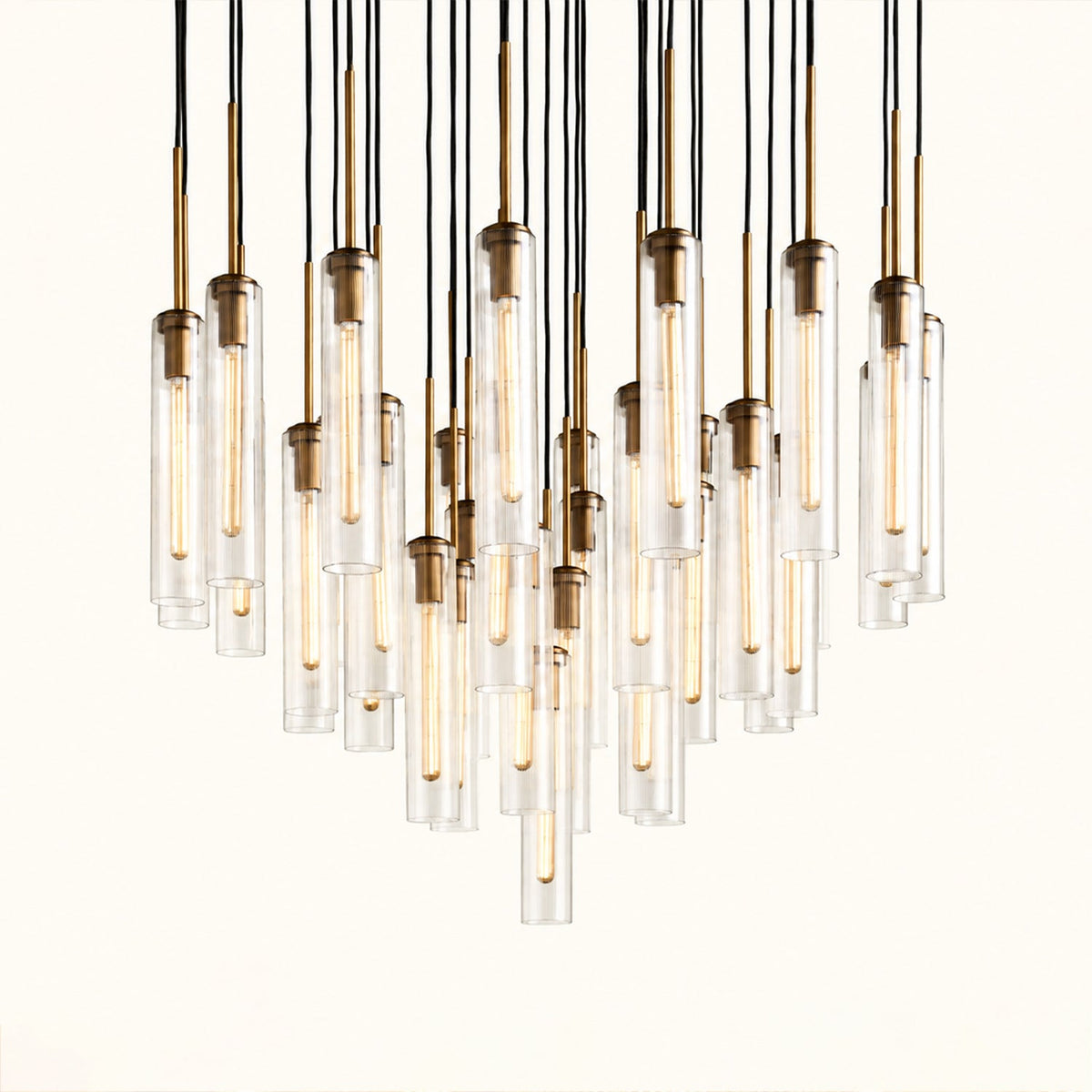 Collena Fluted Glass Round Chandelier