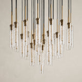 Collena Hammered Glass Round Chandelier