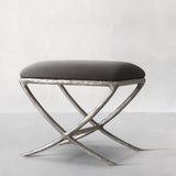 Hand Forged Metal X-base Stool