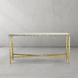 Hand Forged Metal Rectangle Marble Console Table 60" 72"